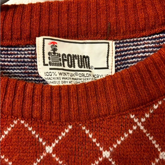 VTG Reindeer Snowflakes Christmas Holiday Ugly Sweater Manskin 70s Knit Sweater - Picture 5 of 6